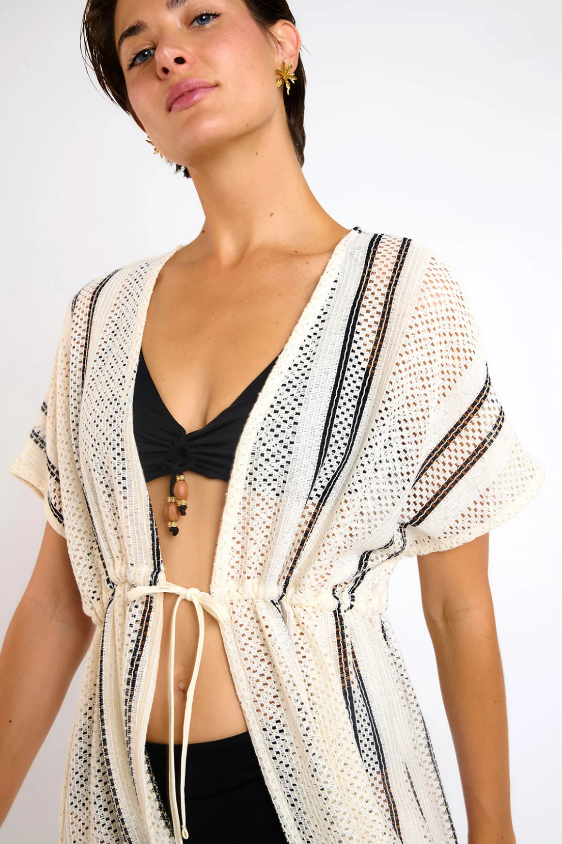 Kimono Ecru LIZAE MAYBOURNE