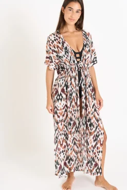 Kimono Marron LIZAE VOILBANGKA