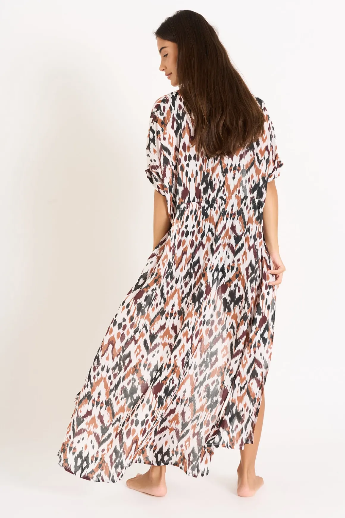 Kimono Marron LIZAE VOILBANGKA