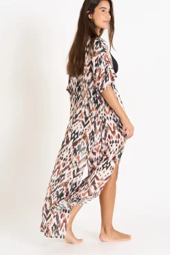 Kimono Marron LIZAE VOILBANGKA