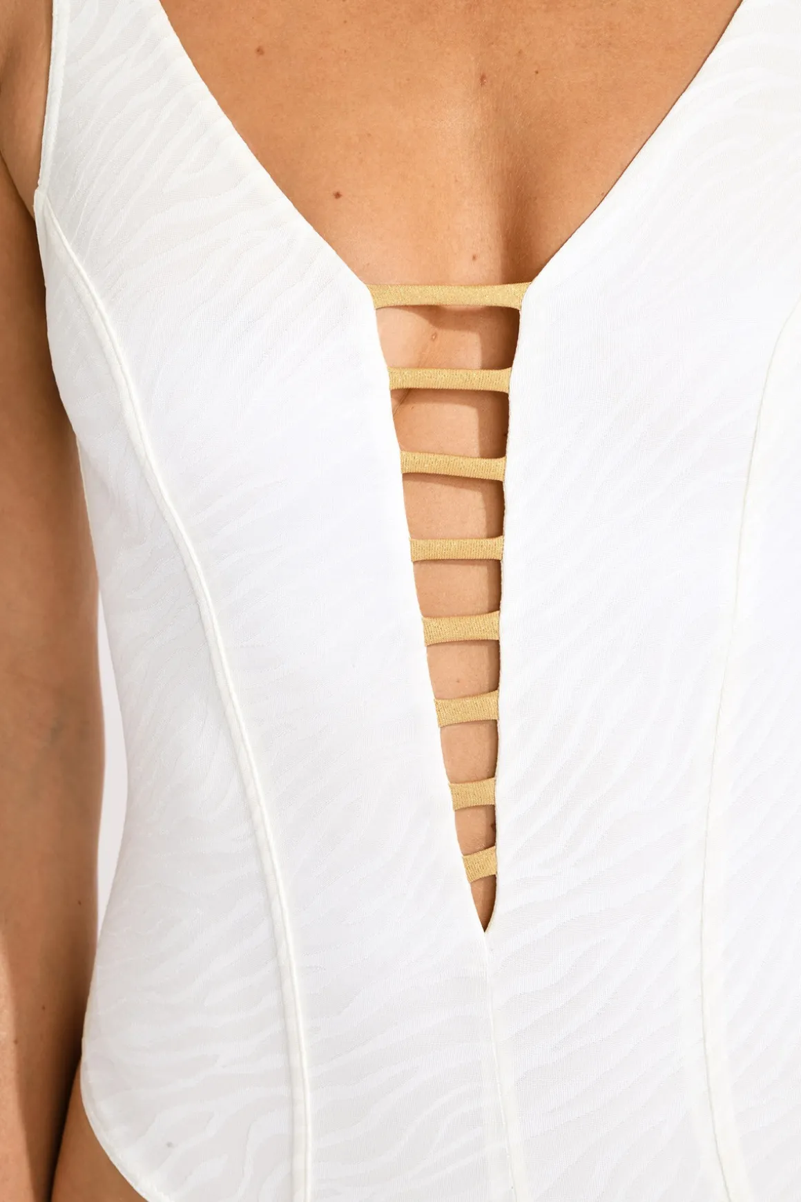 MAILLOT 1 PIECE Blanc VOLUPIA BELLEMARE