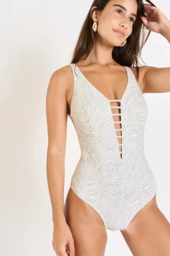 MAILLOT 1 PIECE Ecru VOLUPIA CALADOR