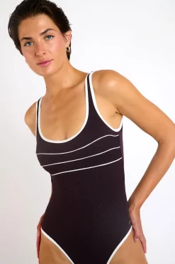 MAILLOT 1 PIECE Marron ANCOLIE MYRTOS
