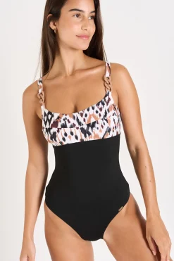 MAILLOT 1 PIECE Marron ESCONA BANGKA