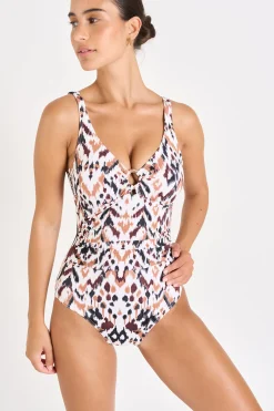 MAILLOT 1 PIECE Marron MARLENE BANGKA