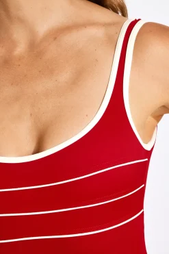 MAILLOT 1 PIECE Rouge ANCOLIE LAVANDOU
