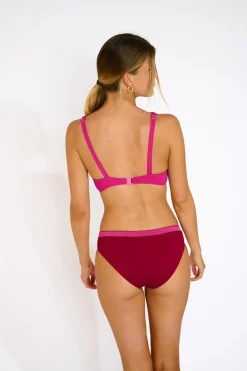 Maillot de bain 2 pièces bordeaux RAVI & BHARTIE FORMOSA