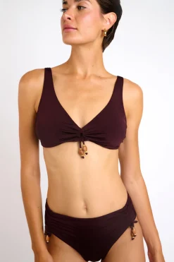 Maillot de bain 2 pièces marron CELAYA & YVANA MANDRAKI