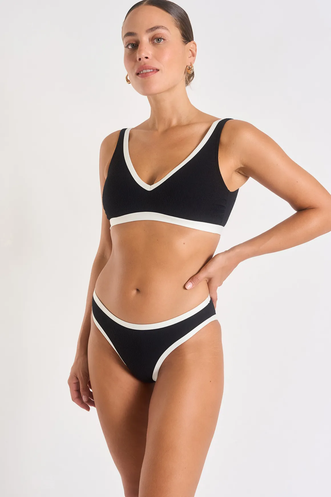 maillot de bain 2 pièces noir LOCANA & REINE PAIMPOL