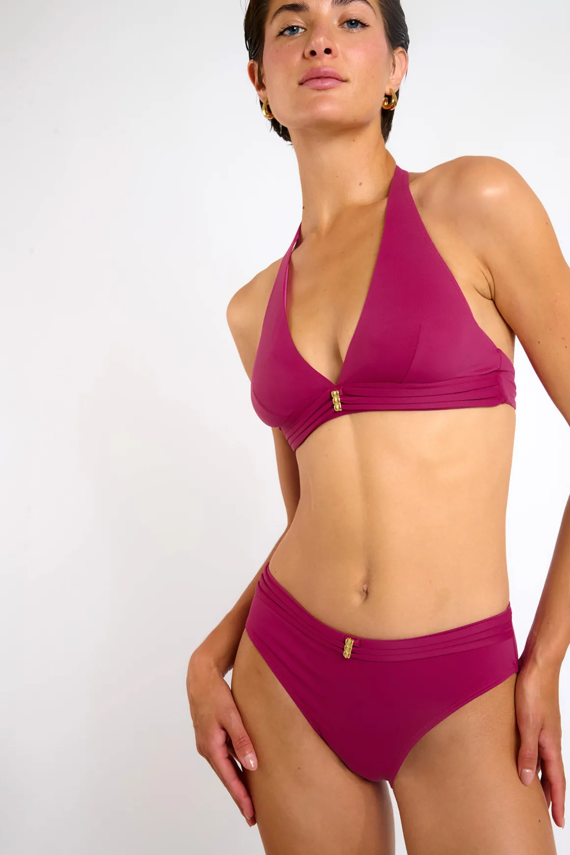 Maillot de bain 2 pièces triangle rose BAYRO & IRMA EDEN