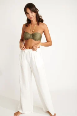 PANTALON BEACHWEAR Ecru ALYA ALAGOA