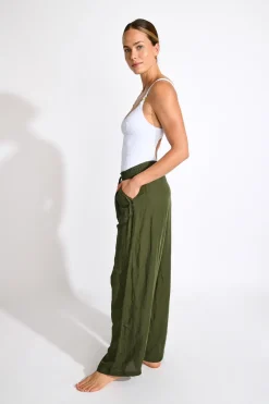 PANTALON BEACHWEAR Kaki ALYA ALAGOA