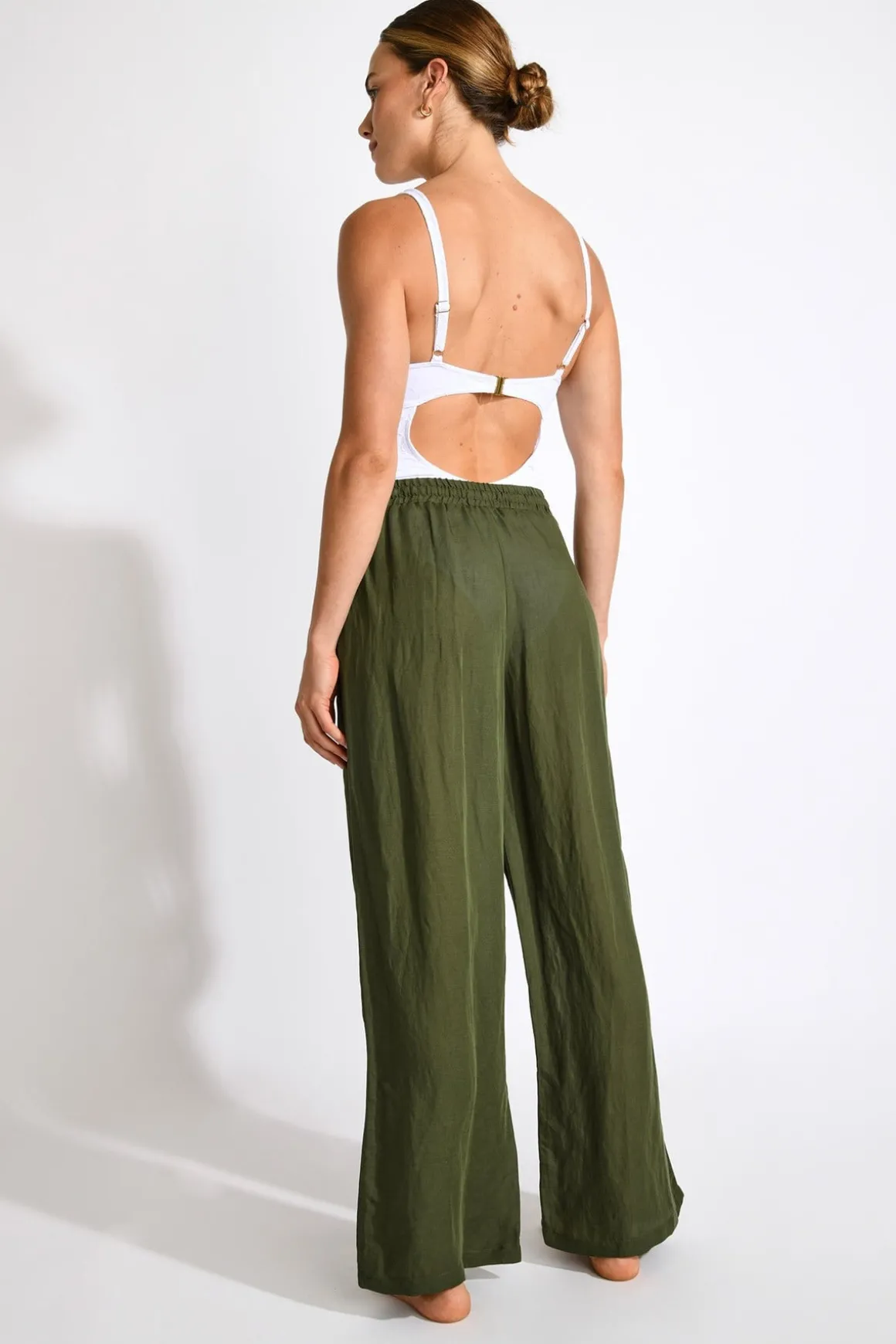 PANTALON BEACHWEAR Kaki ALYA ALAGOA