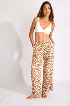 PANTALON BEACHWEAR Marron ALYA GAROUPE