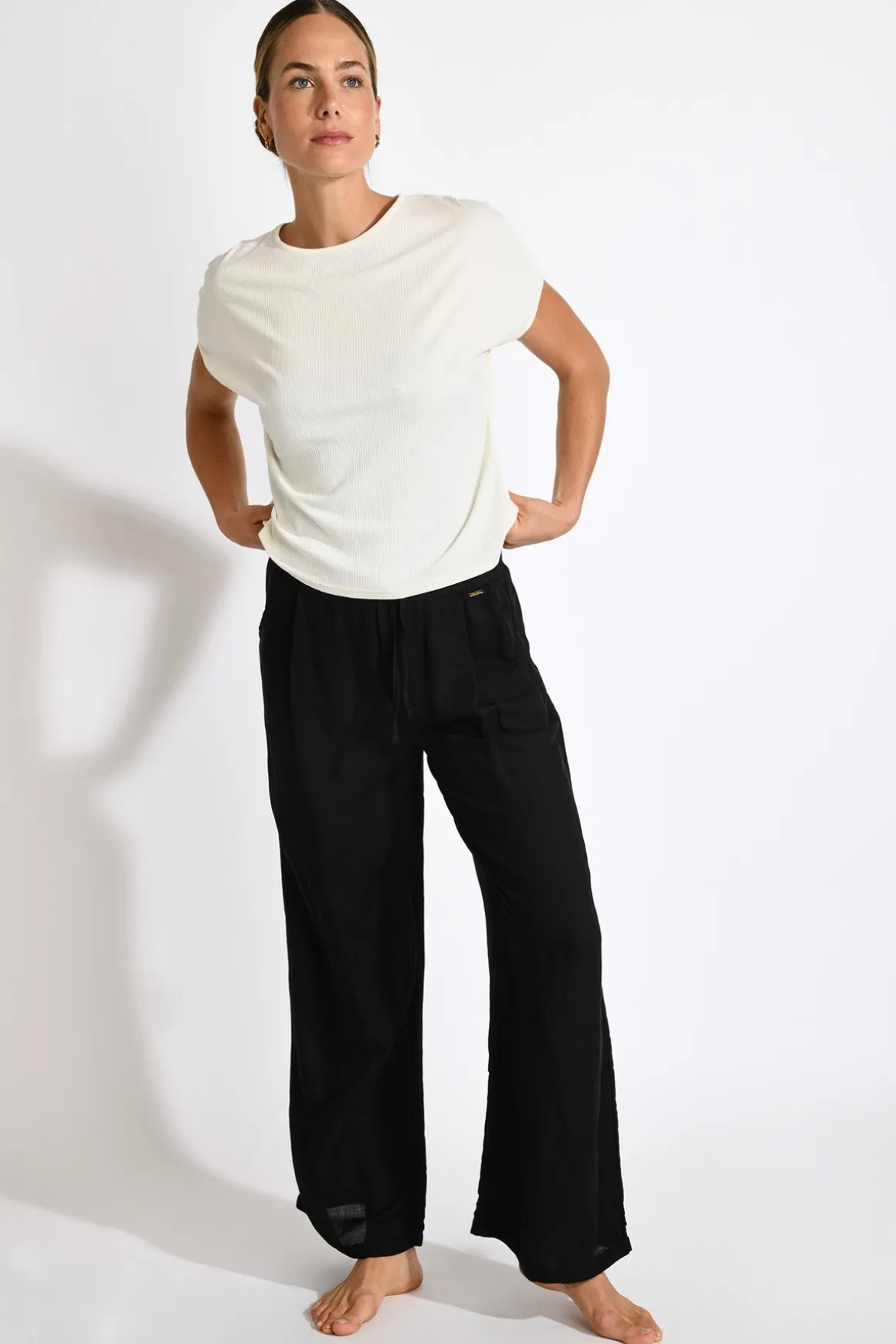 PANTALON BEACHWEAR Noir ALYA ALAGOA