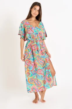 ROBE BEACHWEAR Bleu AKYRA COTPRASLIN