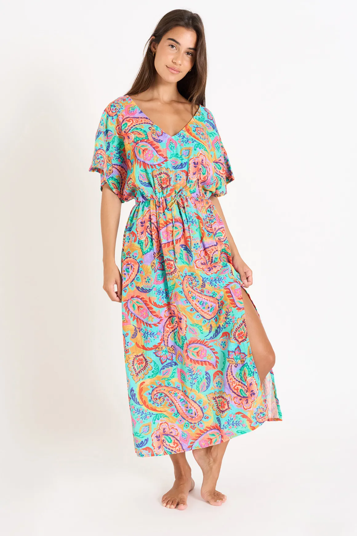ROBE BEACHWEAR Bleu AKYRA COTPRASLIN