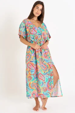 ROBE BEACHWEAR Bleu AKYRA COTPRASLIN