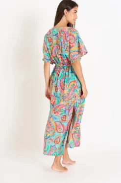 ROBE BEACHWEAR Bleu AKYRA COTPRASLIN