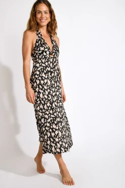 ROBE BEACHWEAR Noir DIANELLA BAVAROSAT