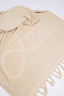 Serviette de plage Beige ILANG BAHEA