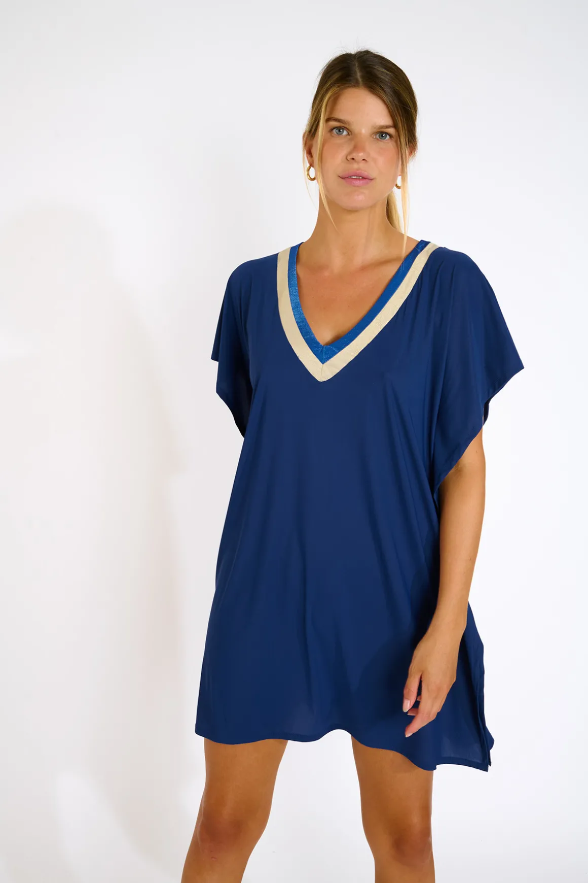 TUNIQUE BEACHWEAR Bleu ANANKE SAMOS