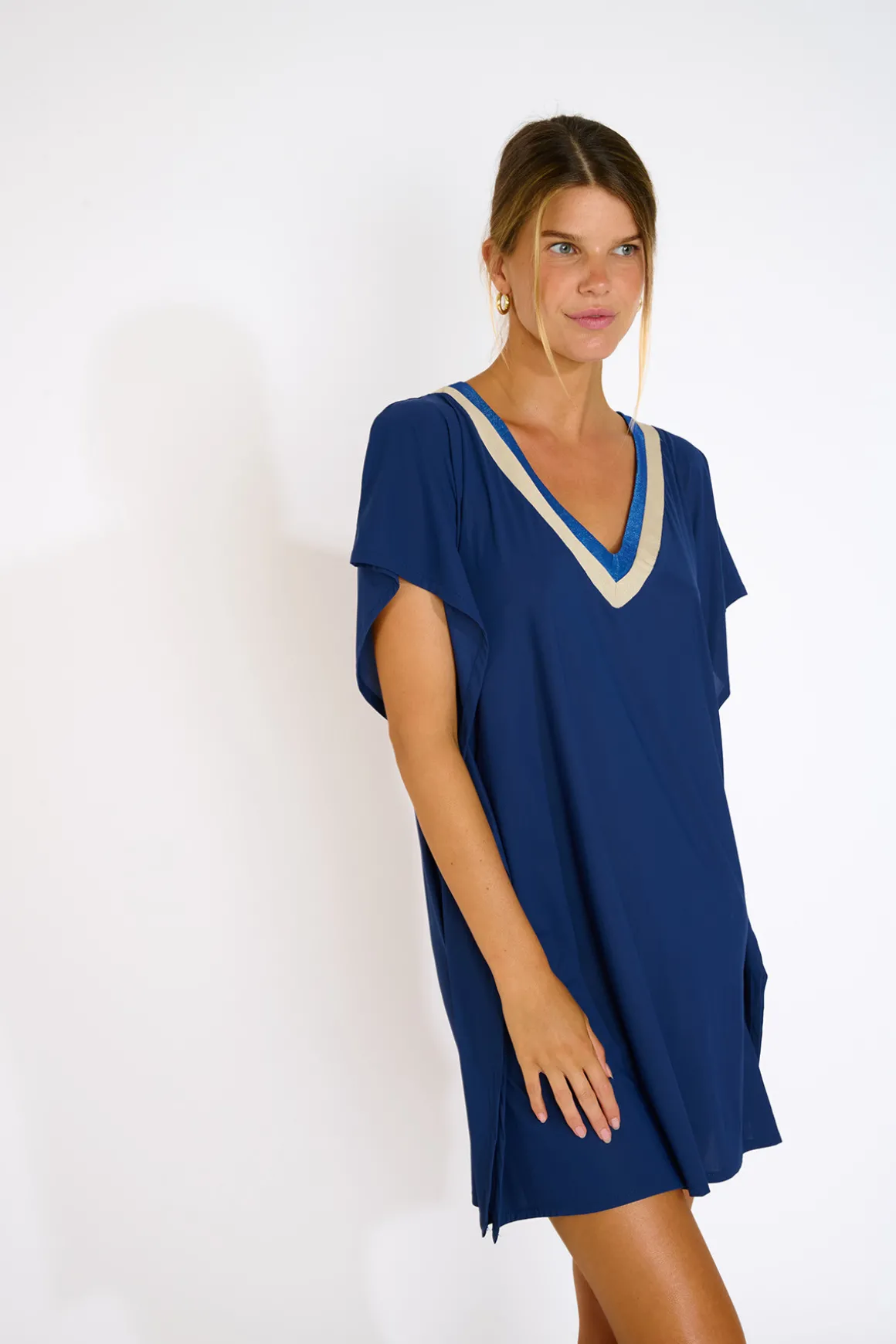 TUNIQUE BEACHWEAR Bleu ANANKE SAMOS
