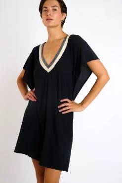 TUNIQUE BEACHWEAR Noir ANANKE SAMOS