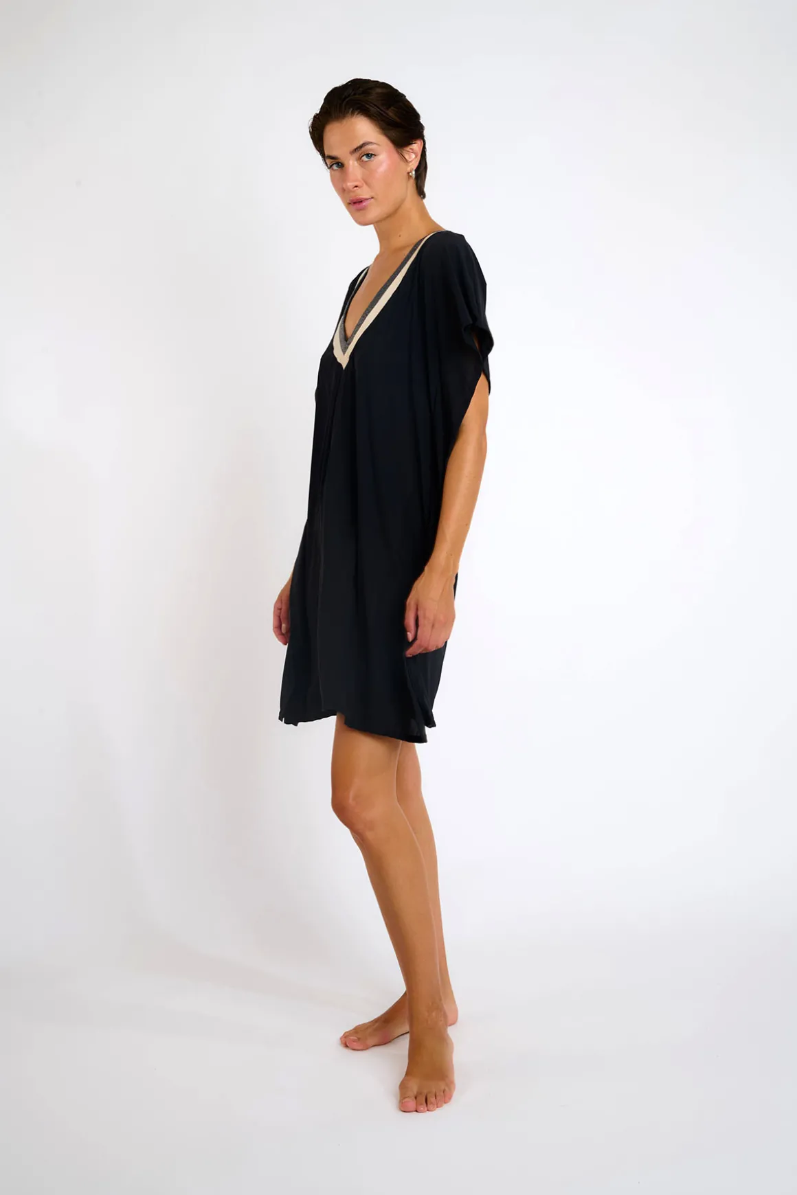 TUNIQUE BEACHWEAR Noir ANANKE SAMOS